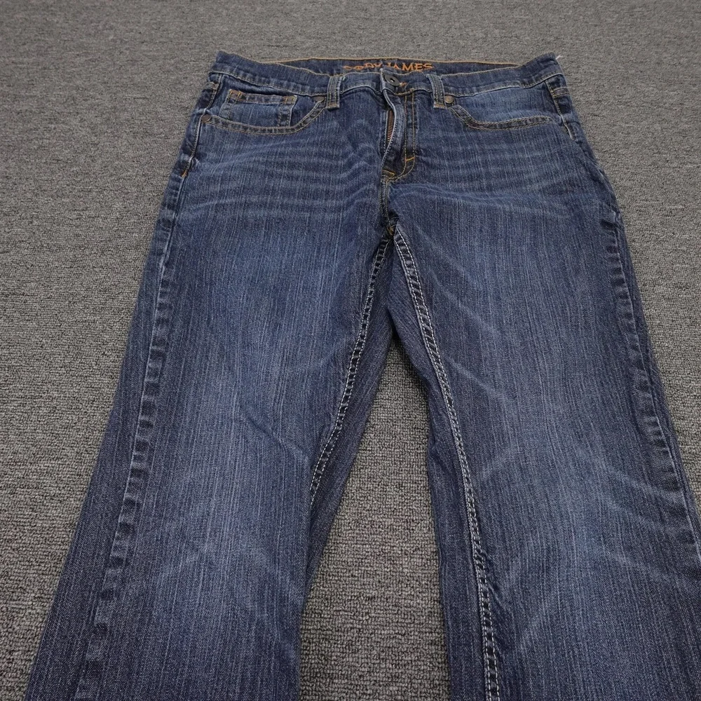 Cody James Jeans Mens 34x32 Blue Medium Wash Regular Straight Stretch Denim
